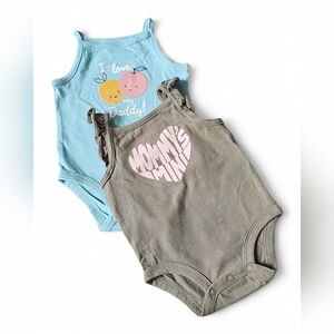 Carter’s Baby 2-Pack Graphic Tank Bodysuits Size 3M